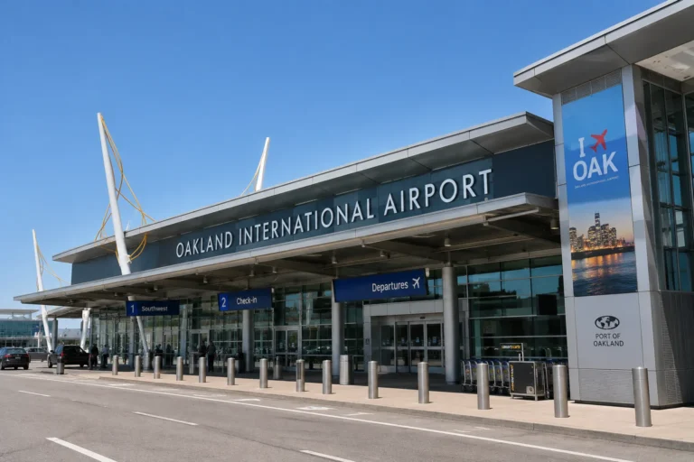 Oakland International Airport terminal for Solano County airport shuttle transfers